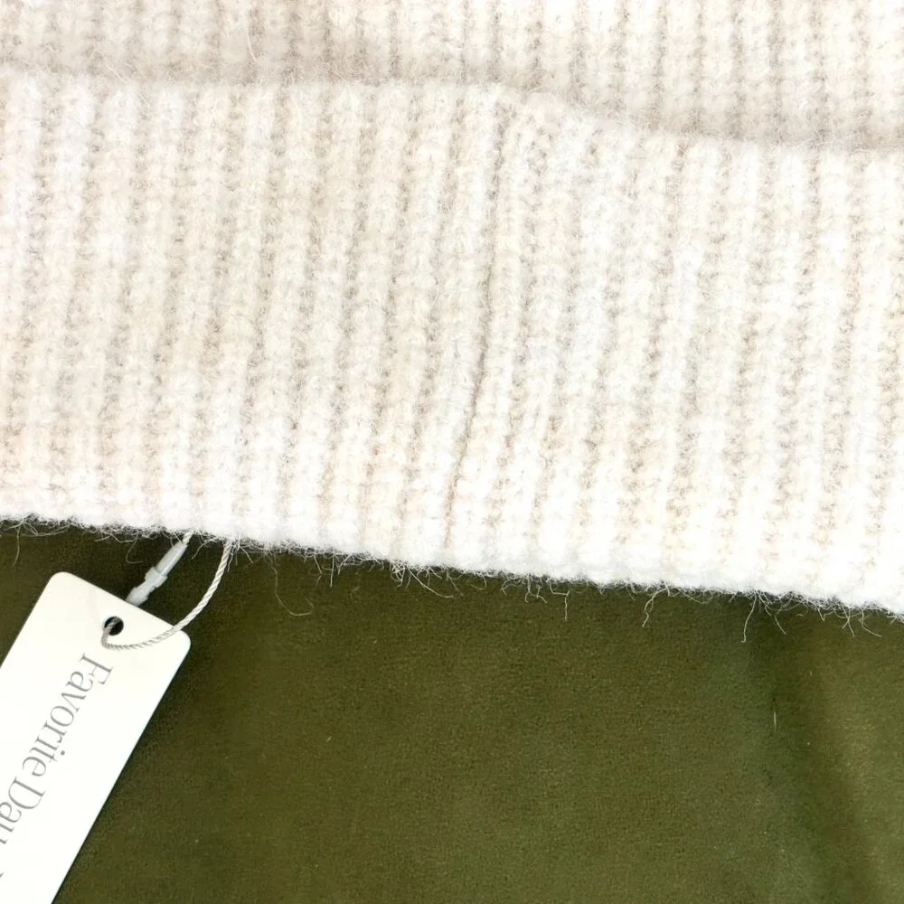NWT Ribbed Favorite Daughter THE LOGO PATCH RIB BEANIE - retails $68 - Picture 5 of 12
